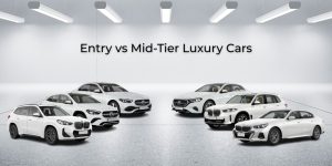 Read more about the article Entry-Level vs Mid-Tier Luxury Cars: What’s the Best First Luxury Car?
