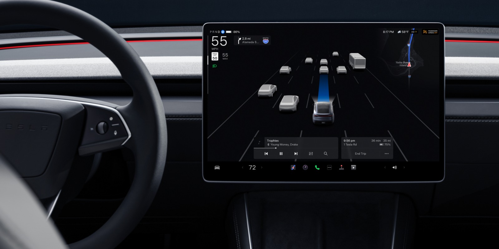 Tesla Model Y Display