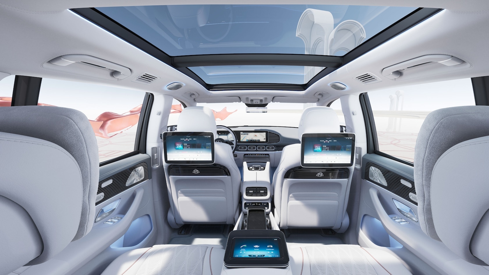 Mercedes Maybach passenger display